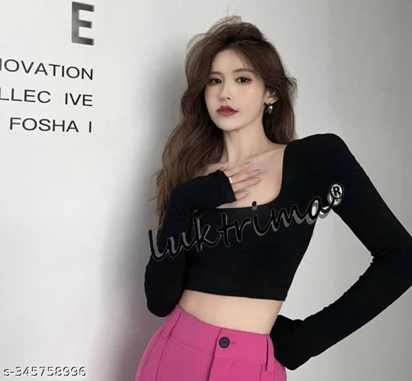 Women's Full Sleeve Deep Back Top